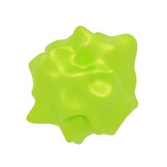 green abstract shape 3d ilustration
