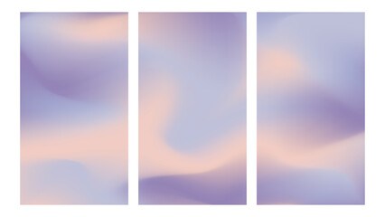 Naklejka premium Abstract background with winter colors gradient. Soft purple and pink colors smooth gradient, design for vertical background banner or social media.