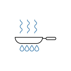 frying pan concept line icon. Simple element illustration. frying pan concept outline symbol design.