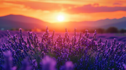 Fototapeta premium Lavender Sunset