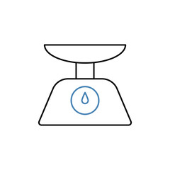 food scale concept line icon. Simple element illustration. food scale concept outline symbol design.