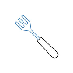fork concept line icon. Simple element illustration. fork concept outline symbol design.