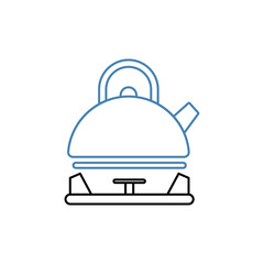 kettle concept line icon. Simple element illustration. kettle concept outline symbol design.