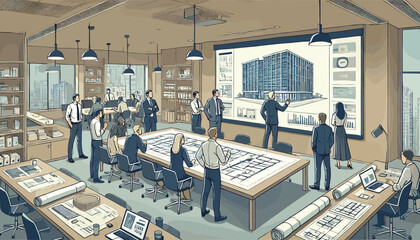 Concept vector illustration of business situation.	
