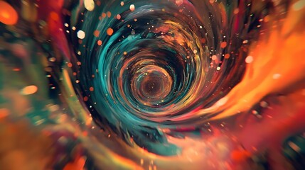 Psychedelic time vortex with distorted imagery