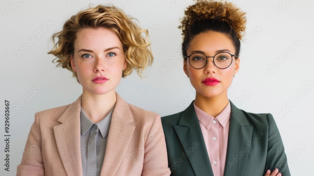 Poster promoting gender in professional settings a deep depth of field captures the empowerment and potenti