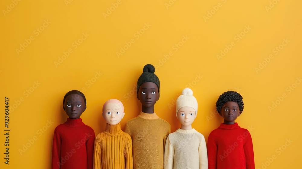 Poster diverse and inclusive family portrait showcasing the beauty of different familial structures and in 