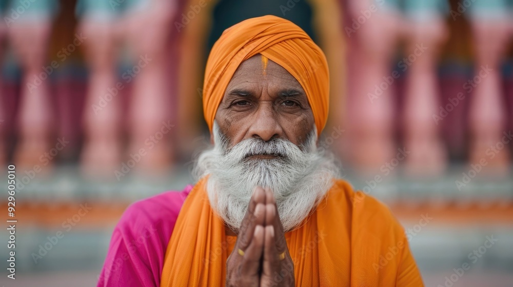 Poster a serene and contemplative scene showcasing diverse religious practices coexisting in harmony with a