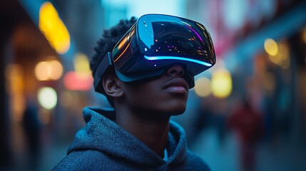 A young man exploring a tech store testing out the 0251 woman, helmet, boy, child, smiling, people, bicycle, sport, bike, face, smile, person, outdoors, biker, beauty, hat, bicyclist, fun, kid, sungla