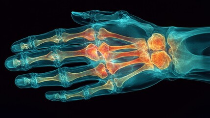 An Xray of the human hand and wrist with the carpa 0215 smoke, light, wave, black, blue, design, fire, shape, backgrounds, x-ray, curve, color, energy, motion, pattern, loop, water, art, effect, smoot