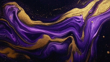 Obraz premium purple and gold marble texture with intricate veining, creating a sophisticated and elegant appearance ideal for upscale design and opulent settings