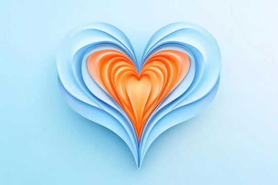 Abstract depiction of a heart radiating hope, calmness, and a godly presence, Hope Calmness Godly, Heartfelt divinity