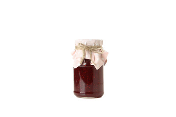 PNG, Glass jar with fig jam, isolated on white background
