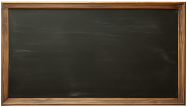 Close Up To an empty School blackboard PNG isolated on white and transparent background - Classroom writing Chalkboard Educational writing board School Teaching Assets