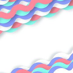 Colorful abstract rainbow wave design with flowing curves and vibrant patterns