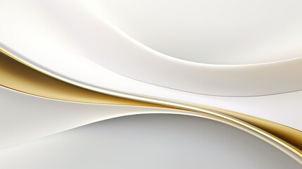 Abstract white and gold wavy background.