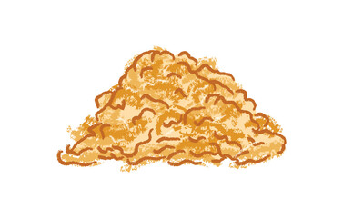 Isolated dried meat floss side dish