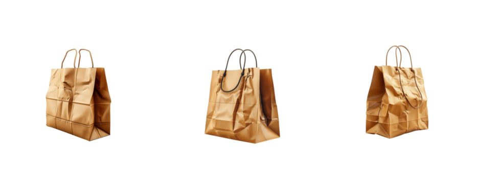 3D vector icon of Isometric Paper bag on a white background, with no shadows or gradients and a flat design, 2D illustration in the style of simple shapes and colorful vector graphics.