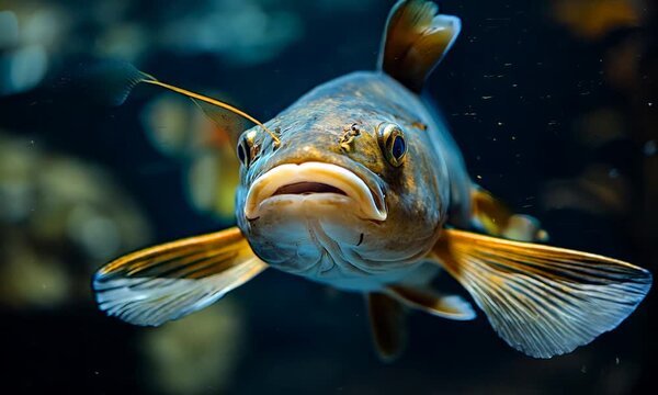 Underwater photo of The Catfish (Silurus Glanis)