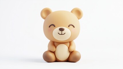 Obraz premium Cute 3D Rendered Bear Toy