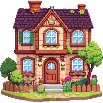 Acogedora Casa Pixelada en la Pradera