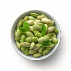 Broad beans in bowl