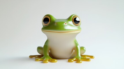 Obraz premium Cute Frog with Big Eyes