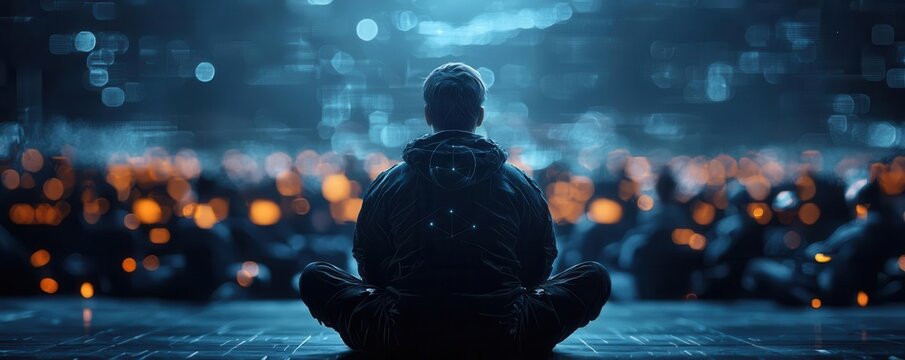 Avatars in the metaverse participating in a decentralized community council, secured by blockchain