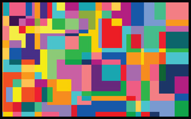Multicolor abstract rectangle composition background. Use for wallpaper, print art, presentation backgrounds, posters, flyers, and book illustration.