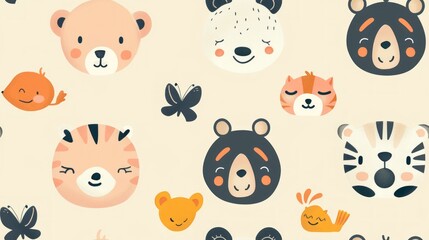 cute animal themed patterns for baby,