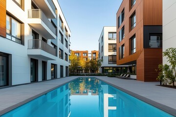 Modern apartment complex located at a technology hub, with access to cuttingedge infrastructure and services