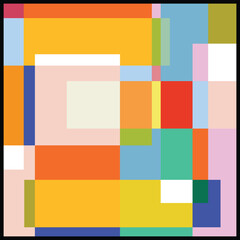 Multicolor square abstract background. Use for social media posts, wallpaper, print art, and illustration.