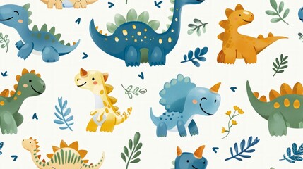 cute dinosaur pattern for poly mailer. cute seamless pattern dinosaur 