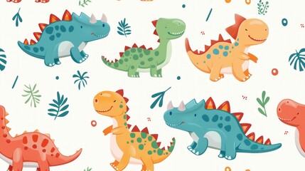 cute dinosaur pattern for poly mailer. cute seamless pattern dinosaur 