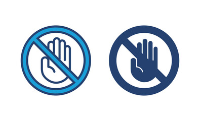 Stop icon vector. stop road sign. hand stop icon vector