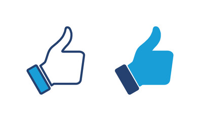 Thumbs up icon vector. Hand like. Like icon vector.