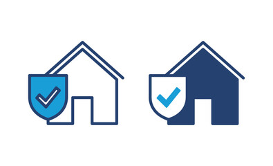 house insurance icon vector. house protection icon.