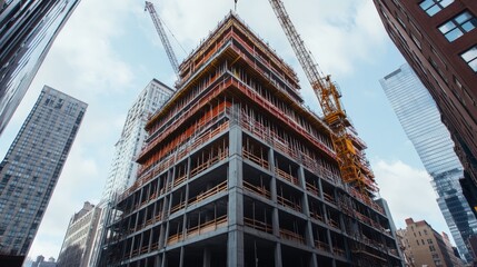 Fototapeta premium Construction Site in a City.