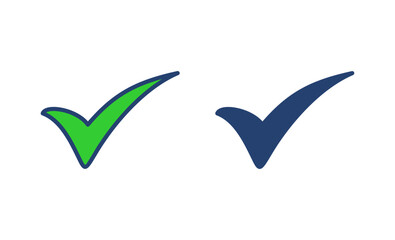 Check mark icon vector. Check mark icon. Tick mark symbol vector