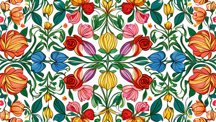 seamless pattern with flowers