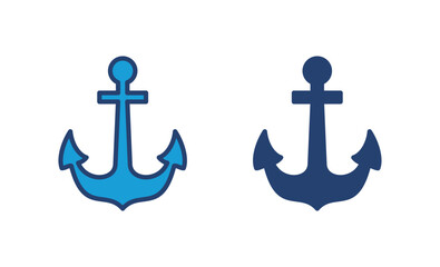 Anchor icon vector. Anchor symbol logo. Anchor marine icon.