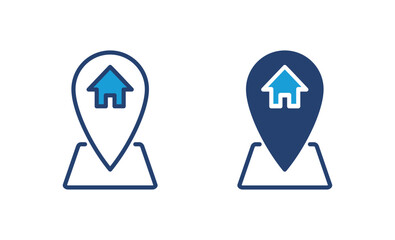 address icon vector. home location icon vector