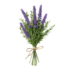 Beautiful bouquet of lavender flowers tied with a ribbon. Perfect for decoration and gifting. © Sariyono