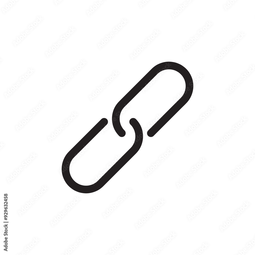 Poster link icon vector, hyperlink chain sign trendy style illustration for web and app on white background