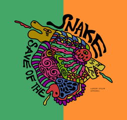 Doodle save of the snake design