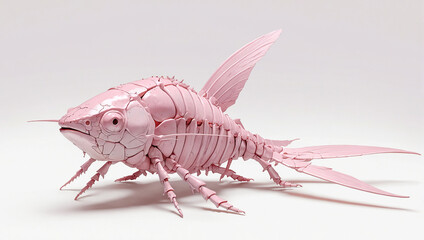 A pink fish with large fins