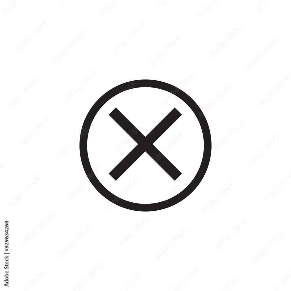 Poster close icon vector, delete sign trendy style illustration for web and app on white background..eps