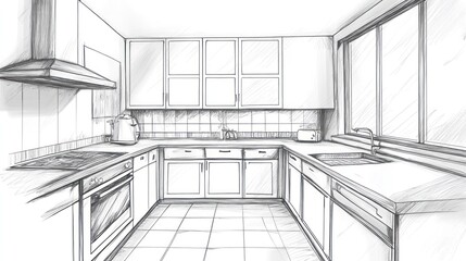 Kitchen Design Sketch
