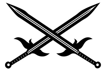 Crossing swords and battle axe collection, Sword and axe icon
