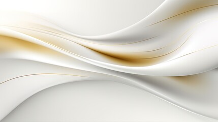 Abstract white background with golden lines.